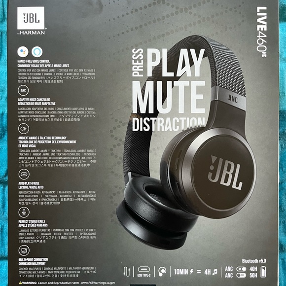 JBL Live 460NC Wireless Noise Canceling Headphones